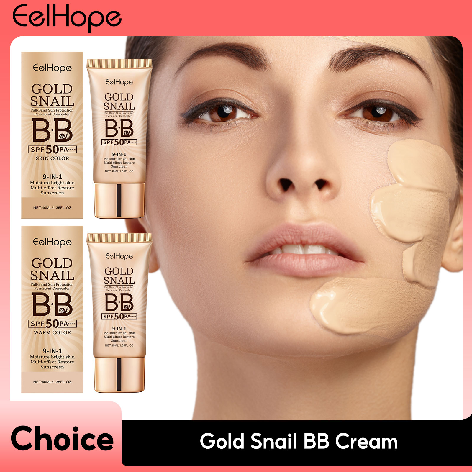 Beauty Makeup Foundation - Protetor solar de caracol dourado bb