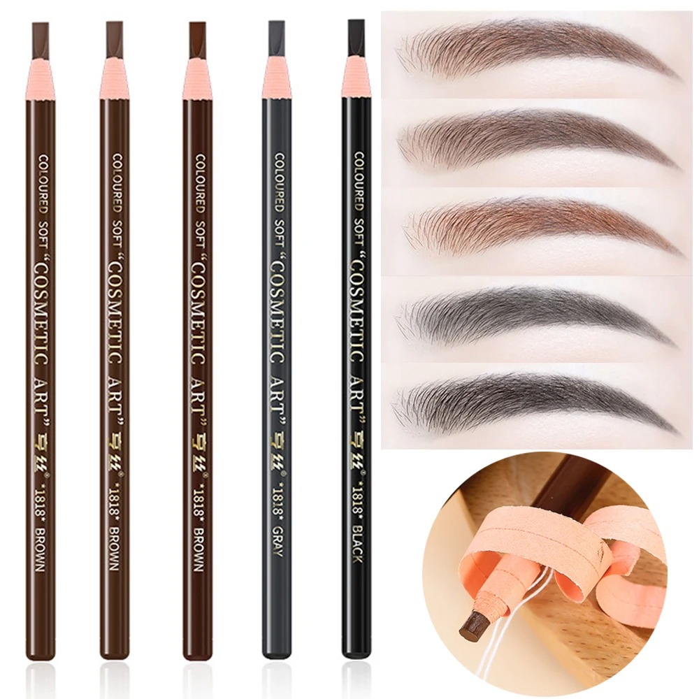Eyebrow Pomade Pencil - Lápis de sobrancelha Microblading impermeável, maquiagem