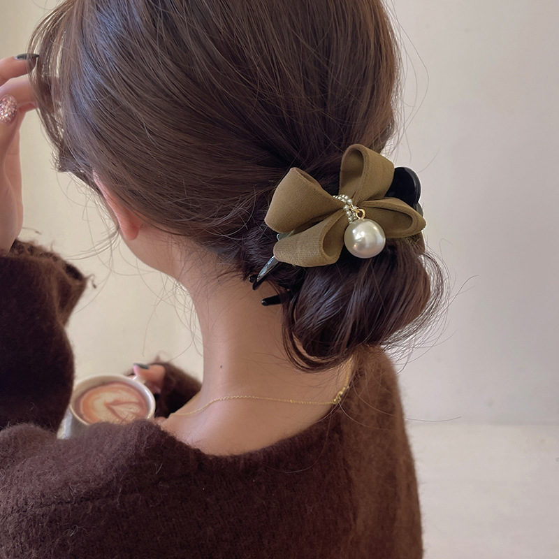 Pérola Bow Tie Cabelo Garra Cl - Beauty Makeup Wholesale avaliação e preço