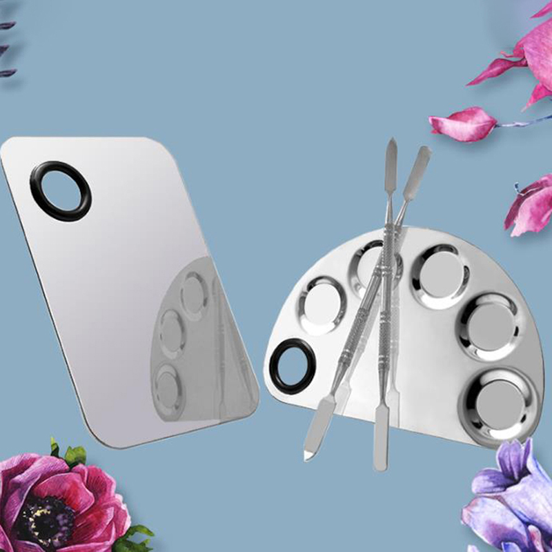 Aço inoxidável Maquiagem Mixer - Beauty Makeup Eyeshadow Palette avaliação e preço