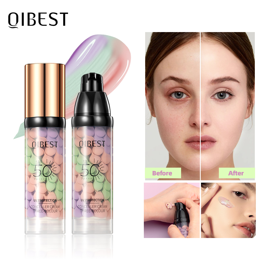 Qibest primer de maquiagem fac - Beauty Makeup Foundation avaliação e preço