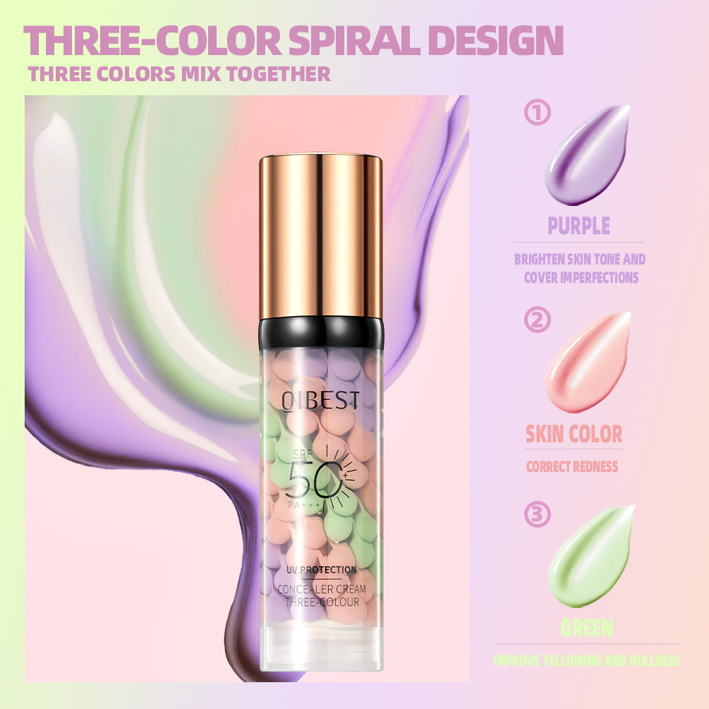 Qibest primer de maquiagem fac - Beauty Makeup Foundation avaliação e preço