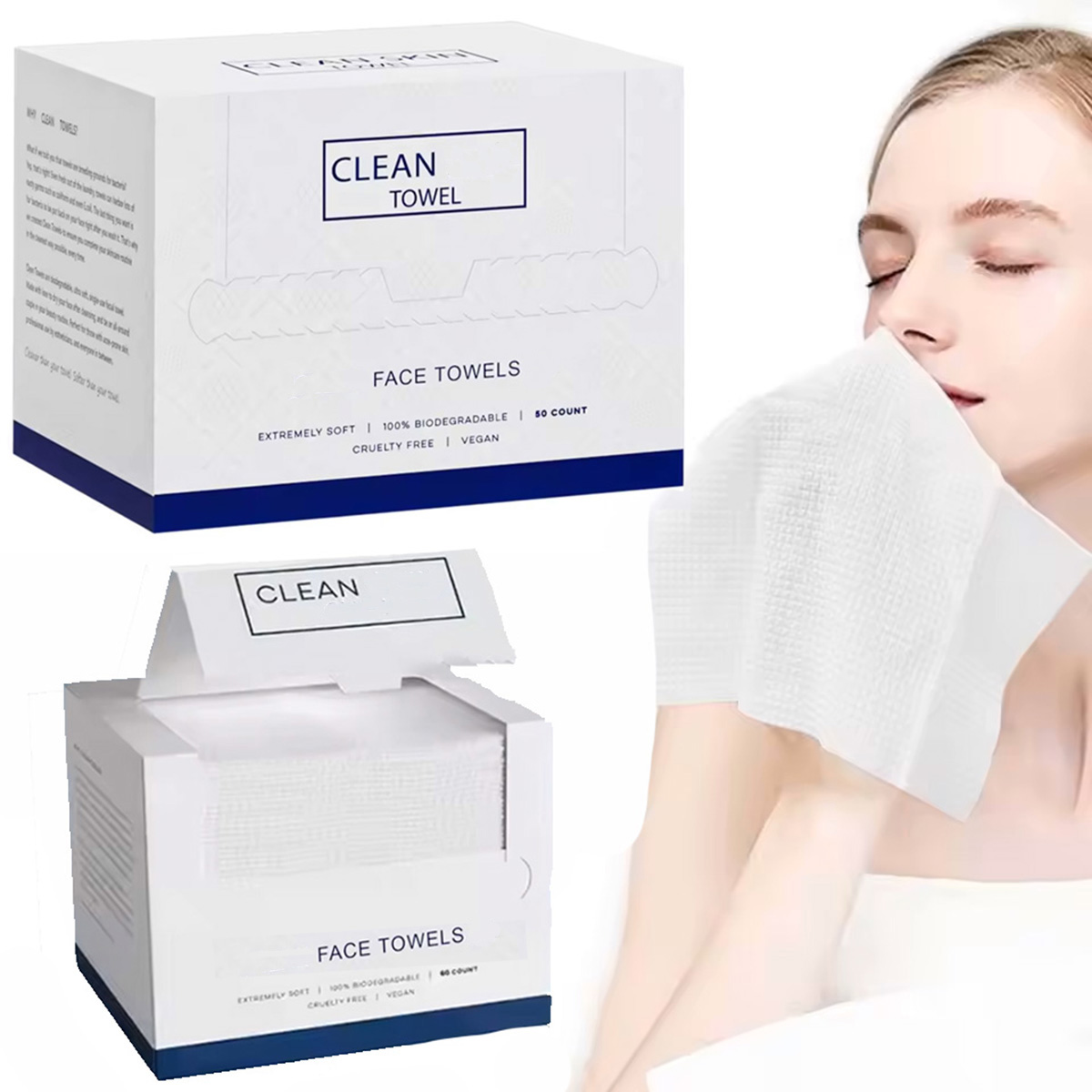 50 Unidades/Caixa Toalhas Faci - Beauty Makeup Wholesale avaliação e preço