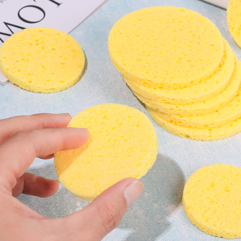 10 pçs 6-9cm rosto amarelo red - Cosmetic Sponge avaliação e preço